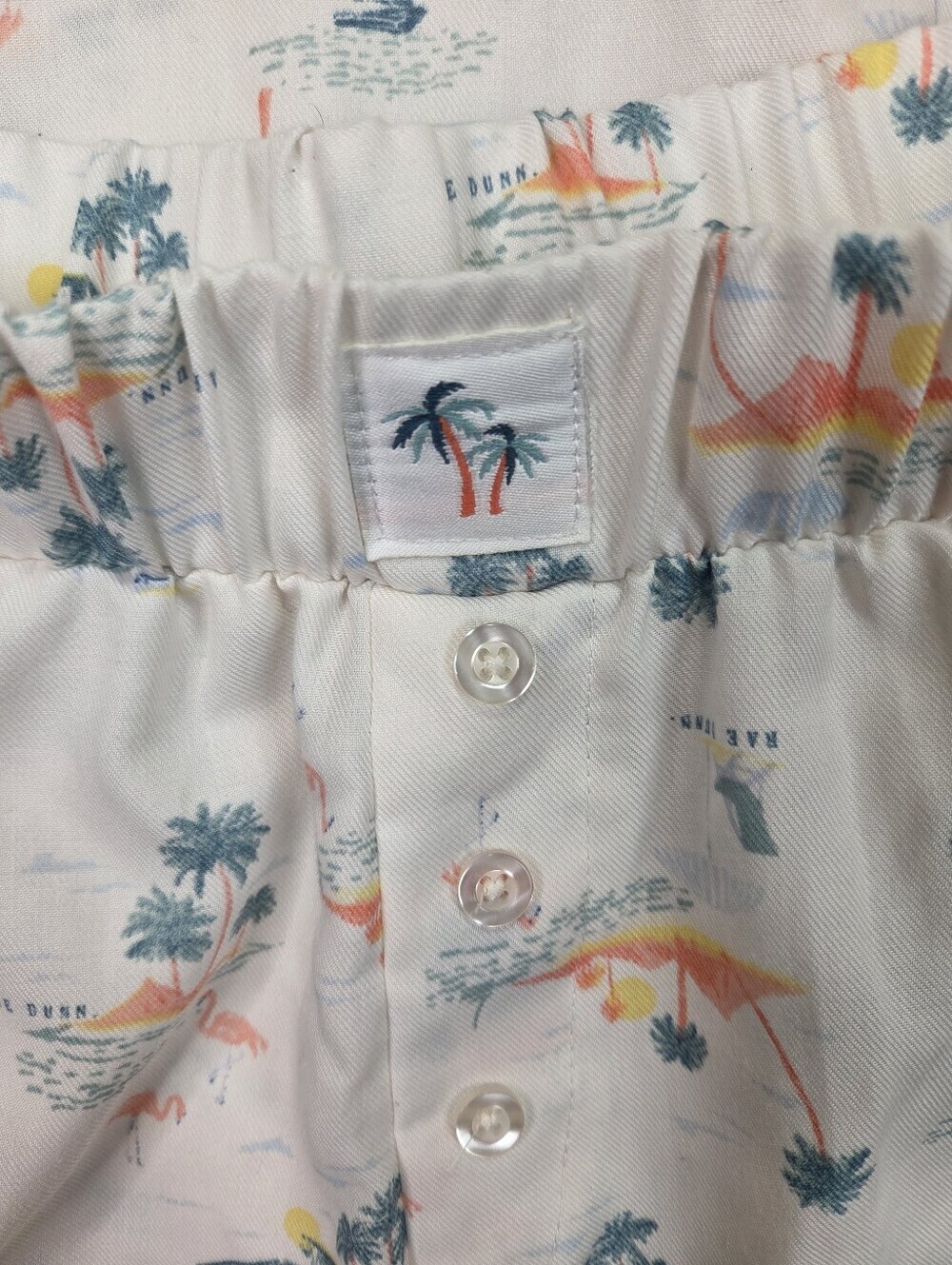 Rae Dunn Beach Print Pajama Set Large Cami Shorts Scalloped Trim Sleepwear - Picture 5 of 14
